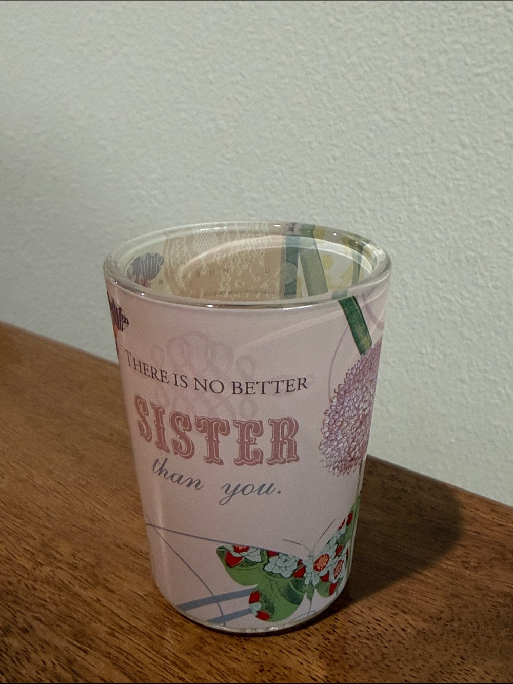 Pink 'Sister' Decorative Cup/Candle Holder - Home Decor